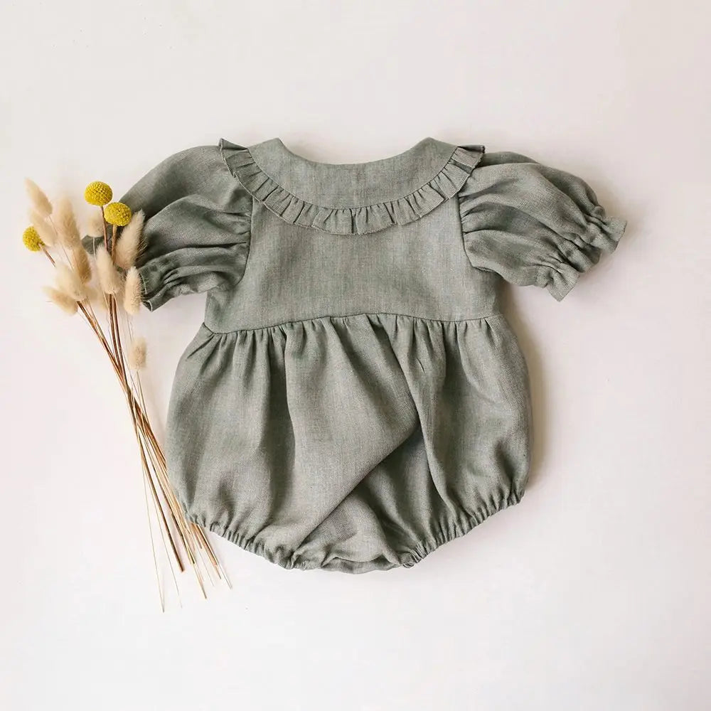 Cotton Short Sleeve Playsuit