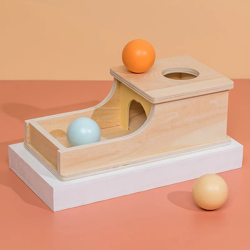 Wooden Montessori Box & Ball Toy