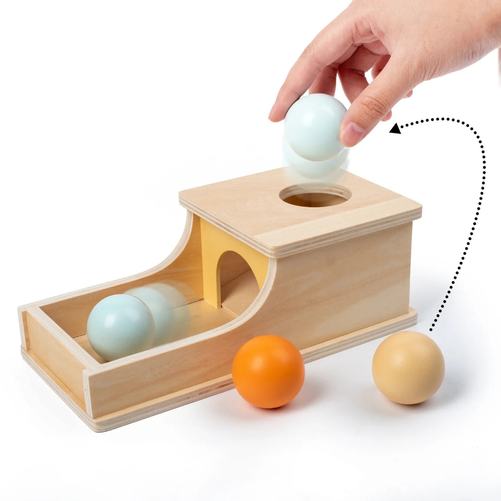 Wooden Montessori Box & Ball Toy